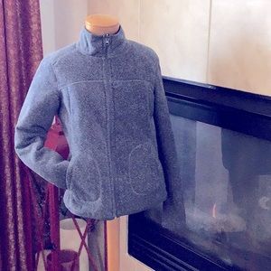 FUDA Gray Reversible Jacket with pockets on both sides.